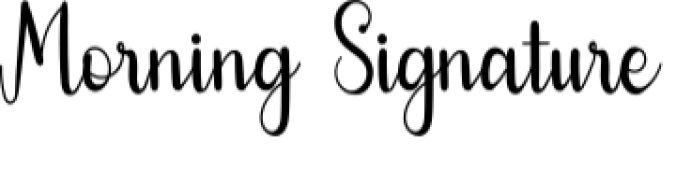Morning Signature Font Preview