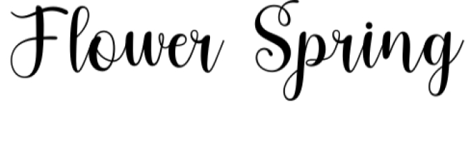 Flower Spring Font Preview