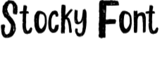 Stocky Font Preview