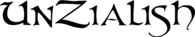 UnZialish Font Preview