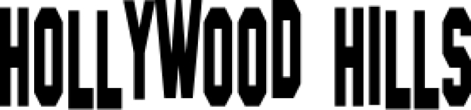 SF Hollywood Hills Font Preview