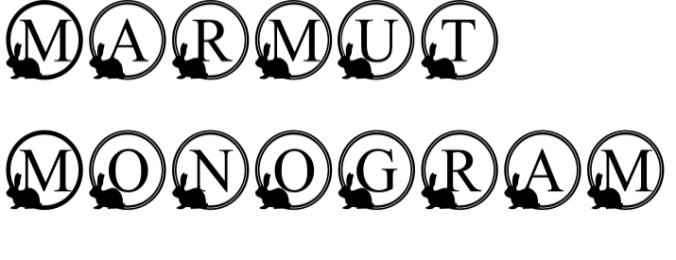 Marmut Monogram Font Preview