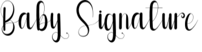 Baby Signature Font Preview