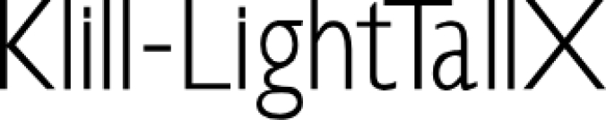 Klill-LightTallX Font Preview