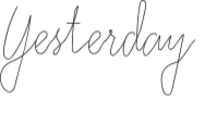 Yesterday Font Preview