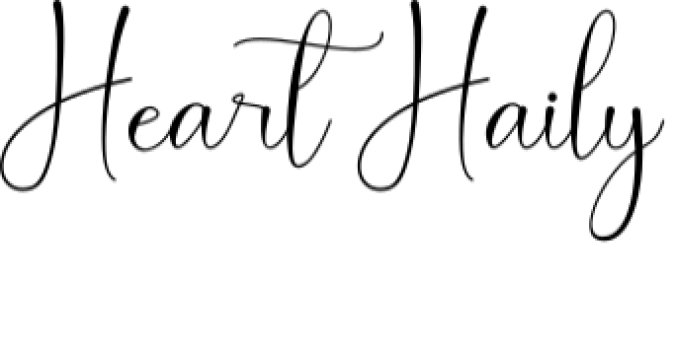 Heart Haily Font Preview