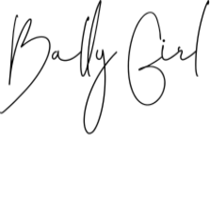 Bally Girl Font Preview