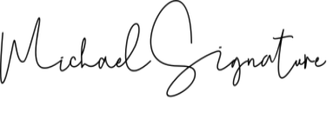 Michael Signature Font Preview