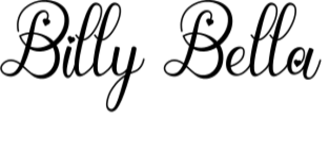 Billy Bella Font Preview