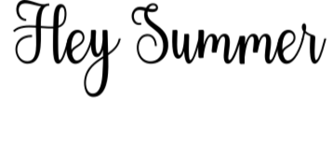 Hey Summer Font Preview