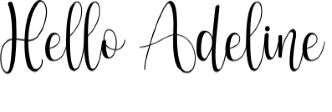 Hello Adeline Font Preview
