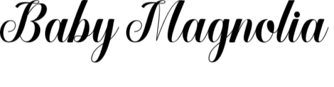 Baby Magnolia Font Preview