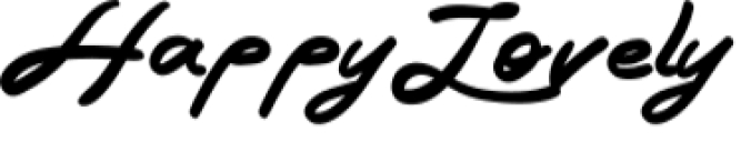 Happy Lovely Font Preview