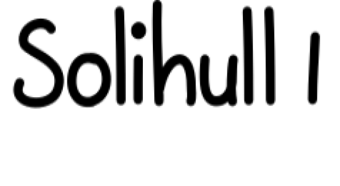Solihull Font Preview