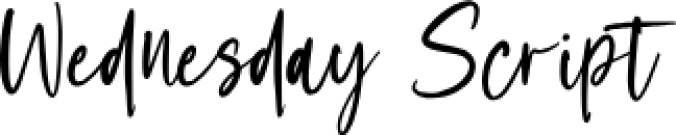 Wednesday Scrip Font Preview
