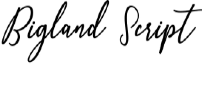 Bigland Font Preview