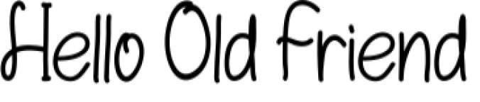 Hello Old Friend Font Preview
