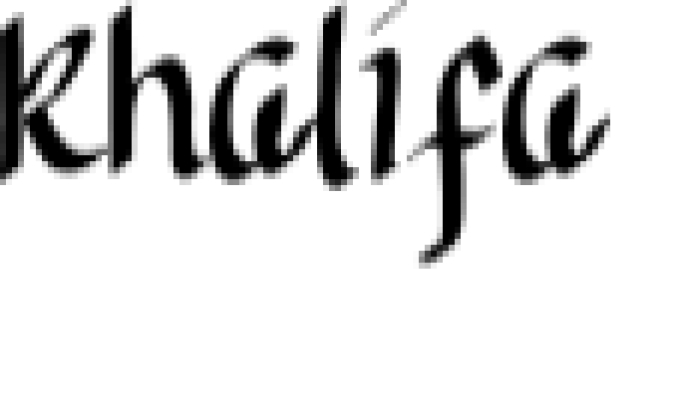 Khalifa Font Preview