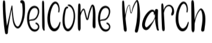 Welcome March Font Preview