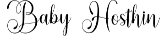 Baby Hosthin Font Preview