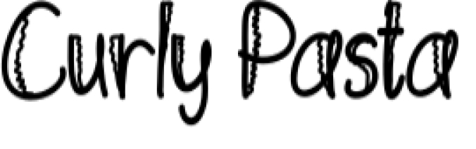 Curly Pasta Font Preview