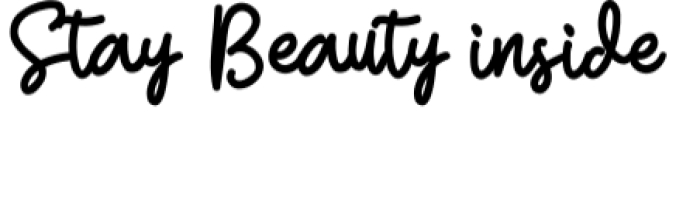 Stay Beauty Inside Font Preview