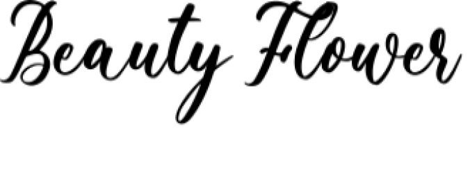 Beauty Flower Font Preview