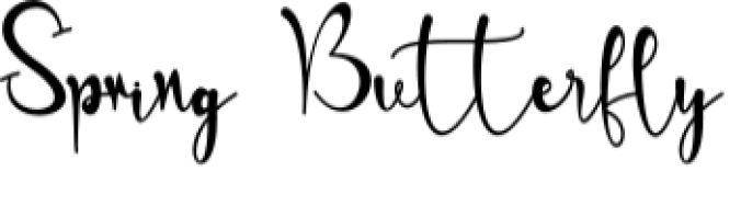 Spring Butterfly Font Preview