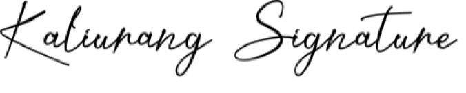 Kaliurang Signature Font Preview