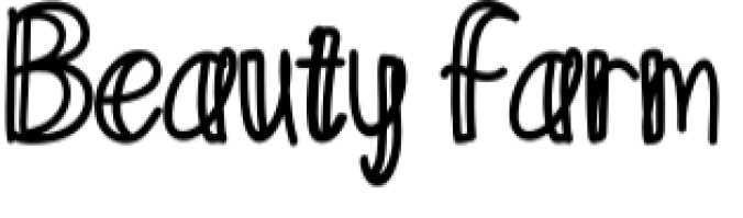 Beauty Farm Font Preview