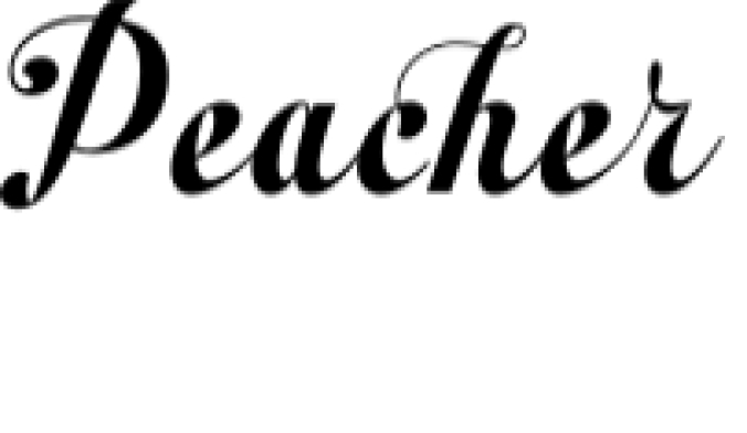 Peacher Font Preview