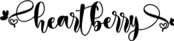 Heartberry Font Preview
