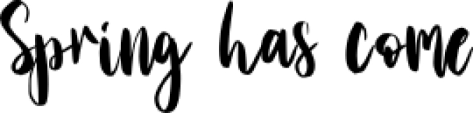 Spring has come Font Preview