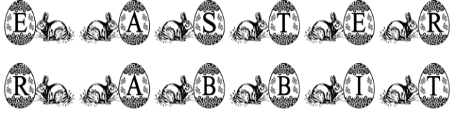 Easter Rabbit Font Preview