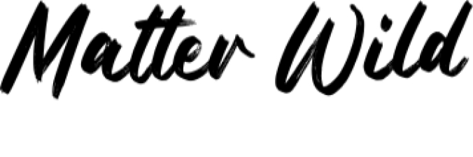 Matter Wild Font Preview