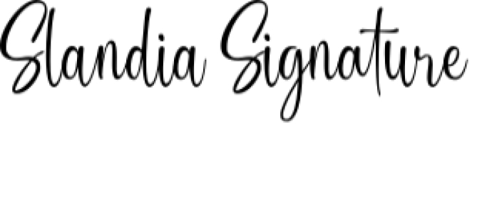 Slandia Signature Font Preview