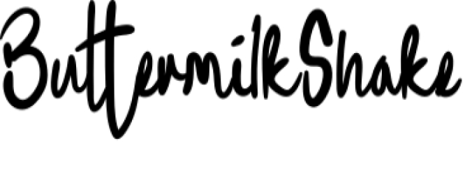 Buttermilk Shake Font Preview