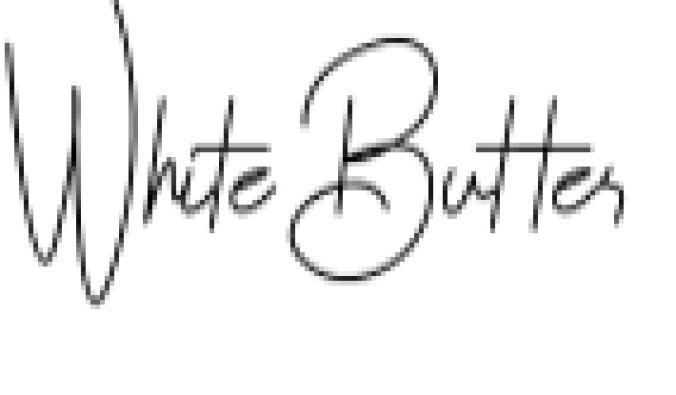 White Butter Font Preview