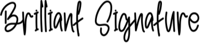 Brilliant Signature Font Preview