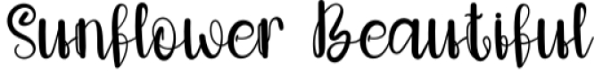 Sunflower Beautiful Font Preview