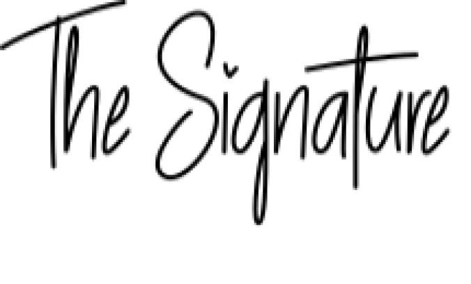 The Signature Font Preview