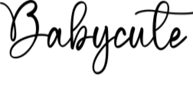 Babycute Font Preview