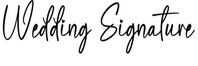 Wedding Signature Font Preview