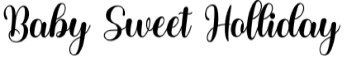 Baby Sweet Holliday Font Preview