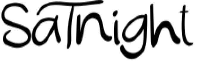 Satnight Font Preview