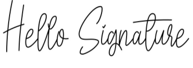 Hello Signature Font Preview