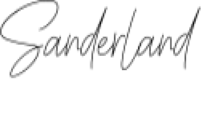 Sanderland Signature Font Preview