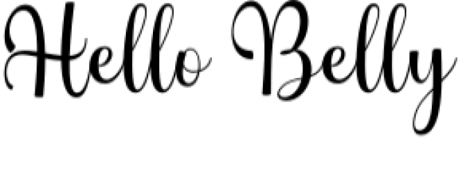 Hello Belly Font Preview