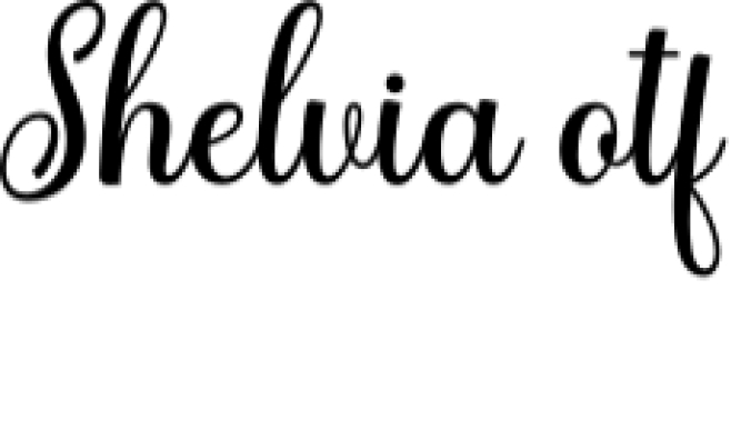 Shelvia Font Preview
