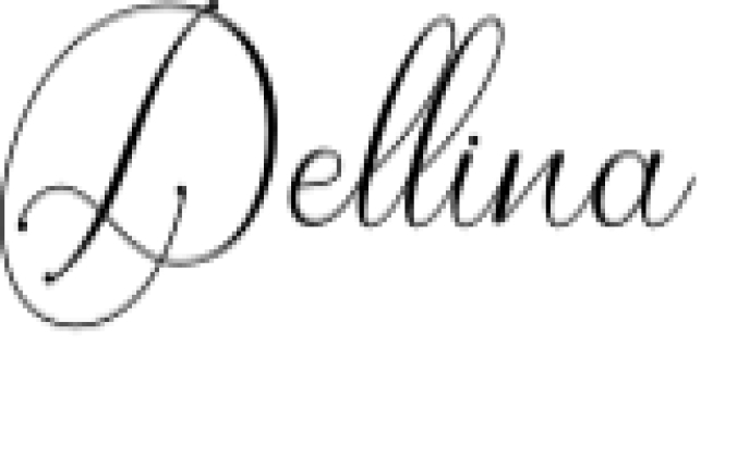 Dellina Script Font Preview